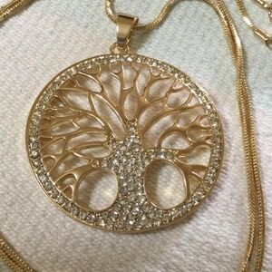 Elegant Gold Tree of Life Pendant Necklace